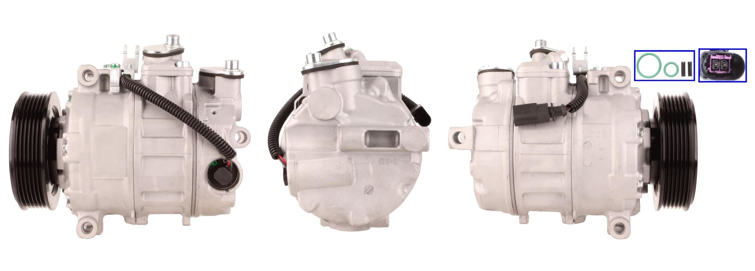 DI879 Compressore aria condizionata (compressore A/C) Per AUDI VW SEAT SKODA CUPRA VAG Rigenerato