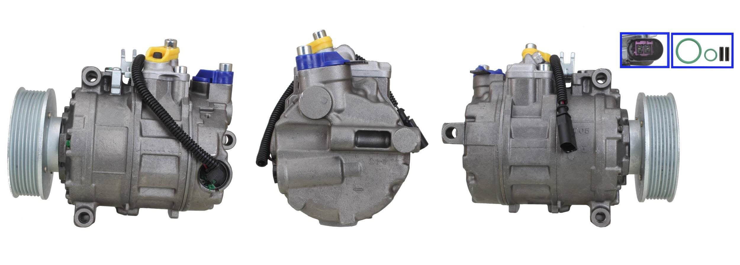 DI448 Compressore aria condizionata (compressore A/C) Per AUDI VW SEAT SKODA CUPRA VAG Rigenerato