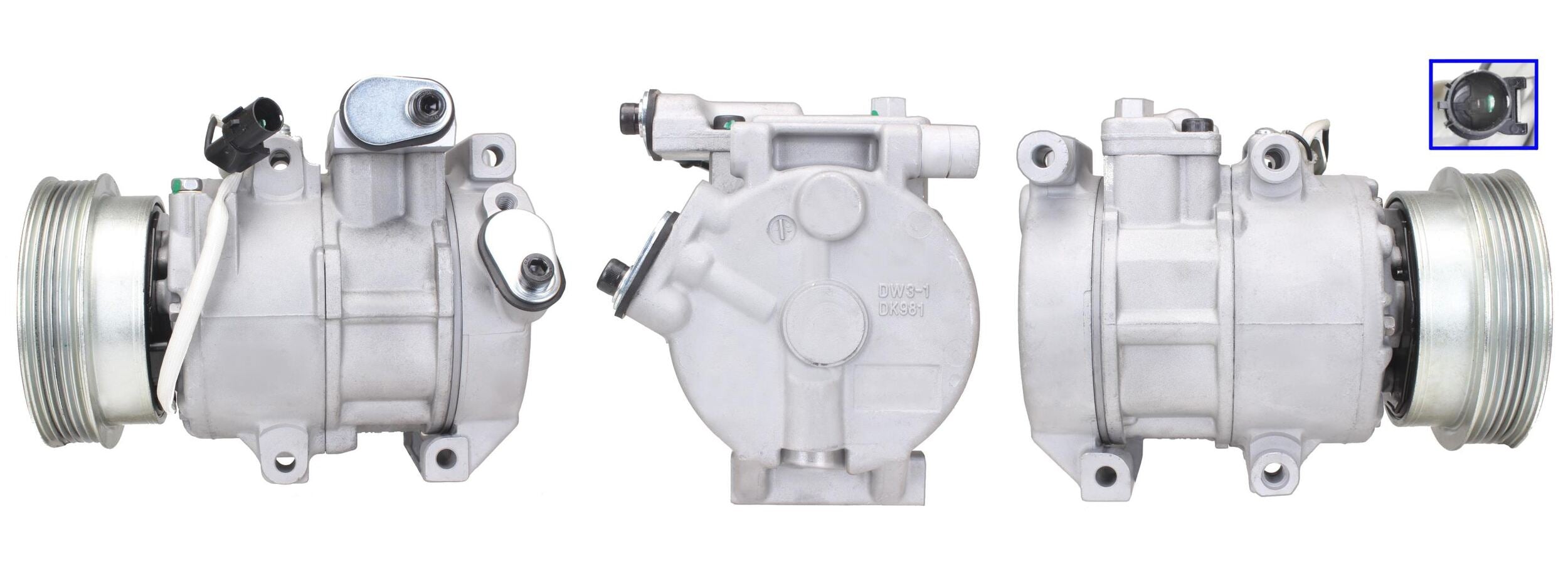4DI355 Compressore aria condizionata (compressore A/C) Per HYUNDAI KIA Rigenerato