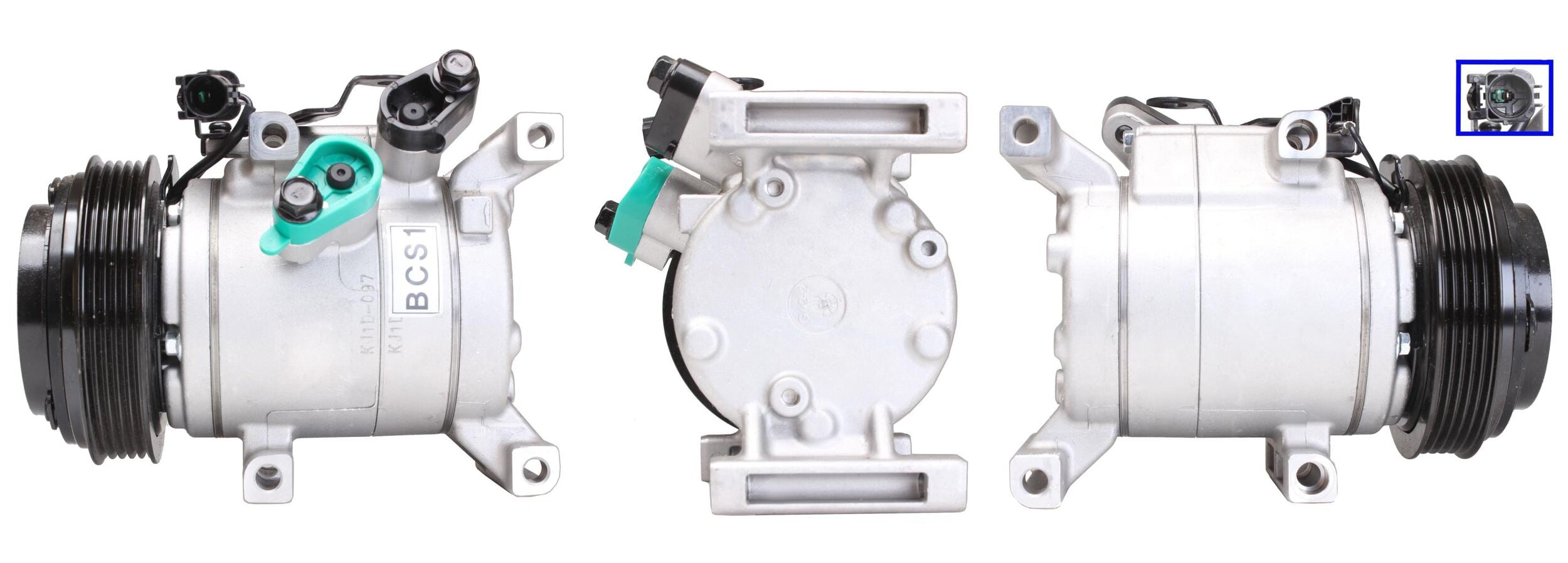 4DI359 Compressore aria condizionata (compressore A/C) Per HYUNDAI KIA Rigenerato
