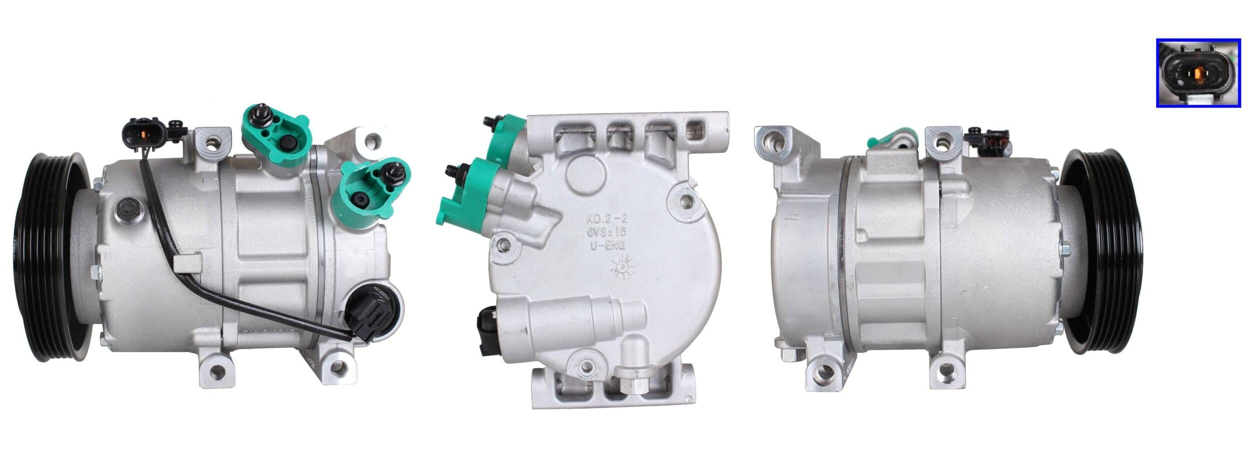 4DI380 Compressore aria condizionata (compressore A/C) Per HYUNDAI KIA Rigenerato