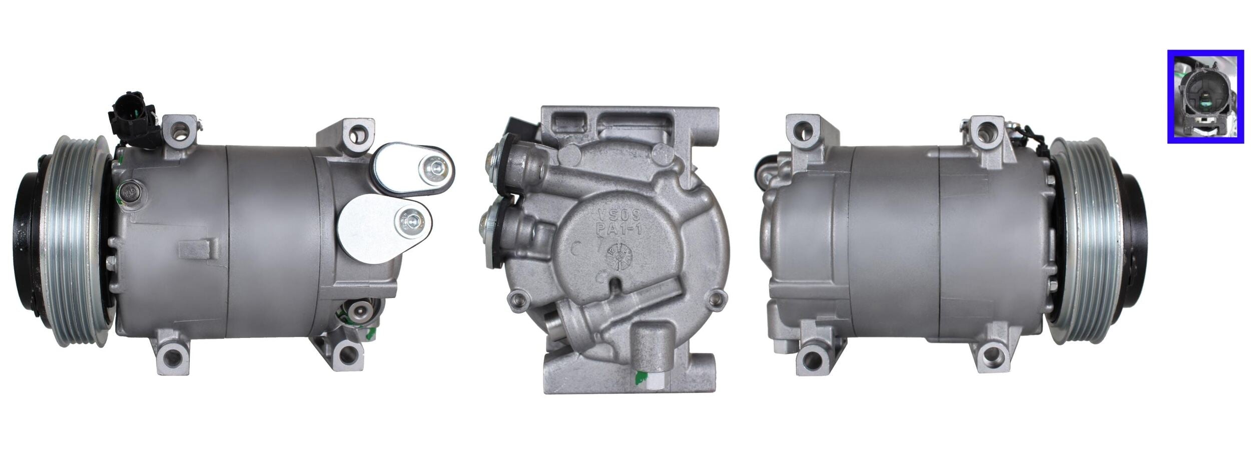 4DI377 Compressore aria condizionata (compressore A/C) Per HYUNDAI KIA Rigenerato
