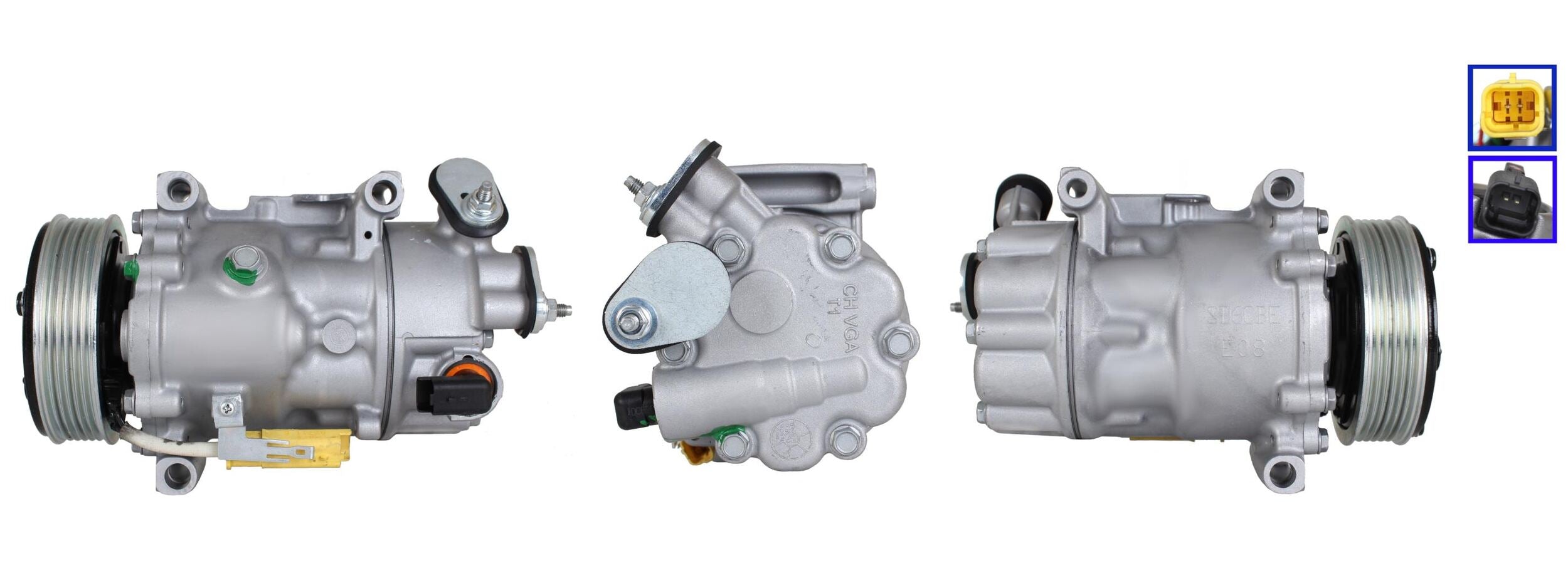 4DI752 Compressore aria condizionata (compressore A/C) Per PEUGEOT CITROEN Rigenerato