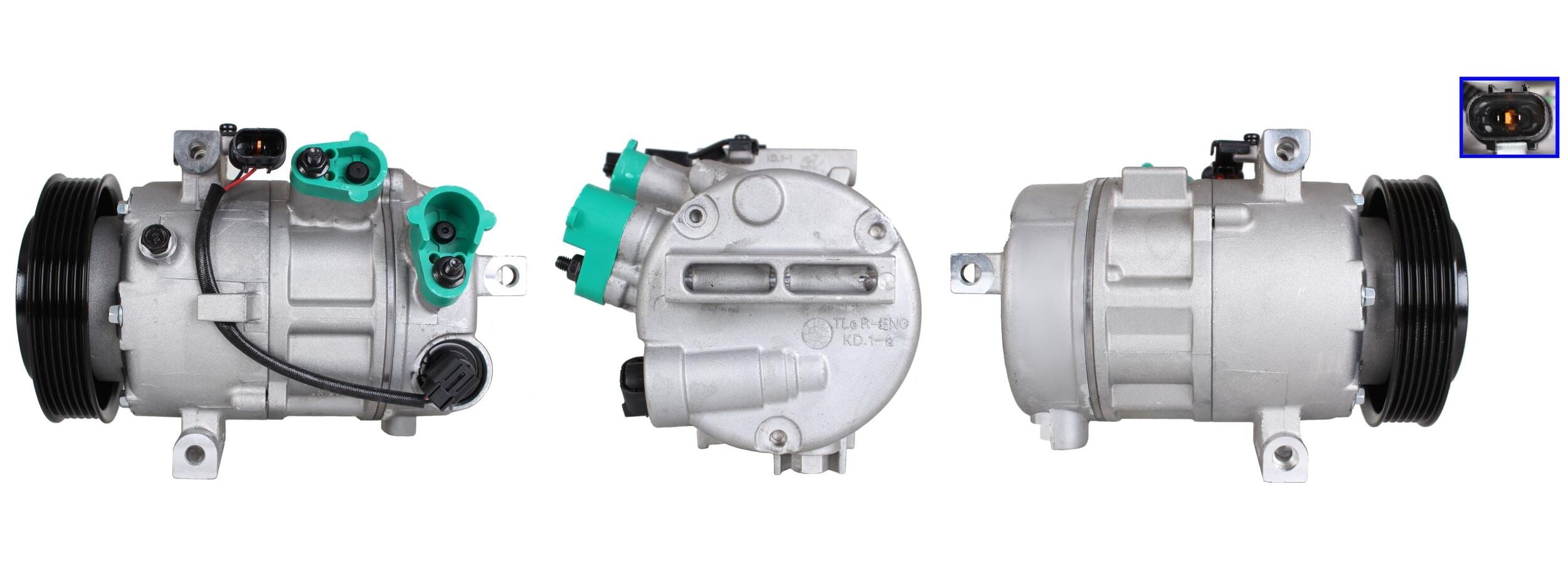 4DI381 Compressore aria condizionata (compressore A/C) Per HYUNDAI KIA Rigenerato