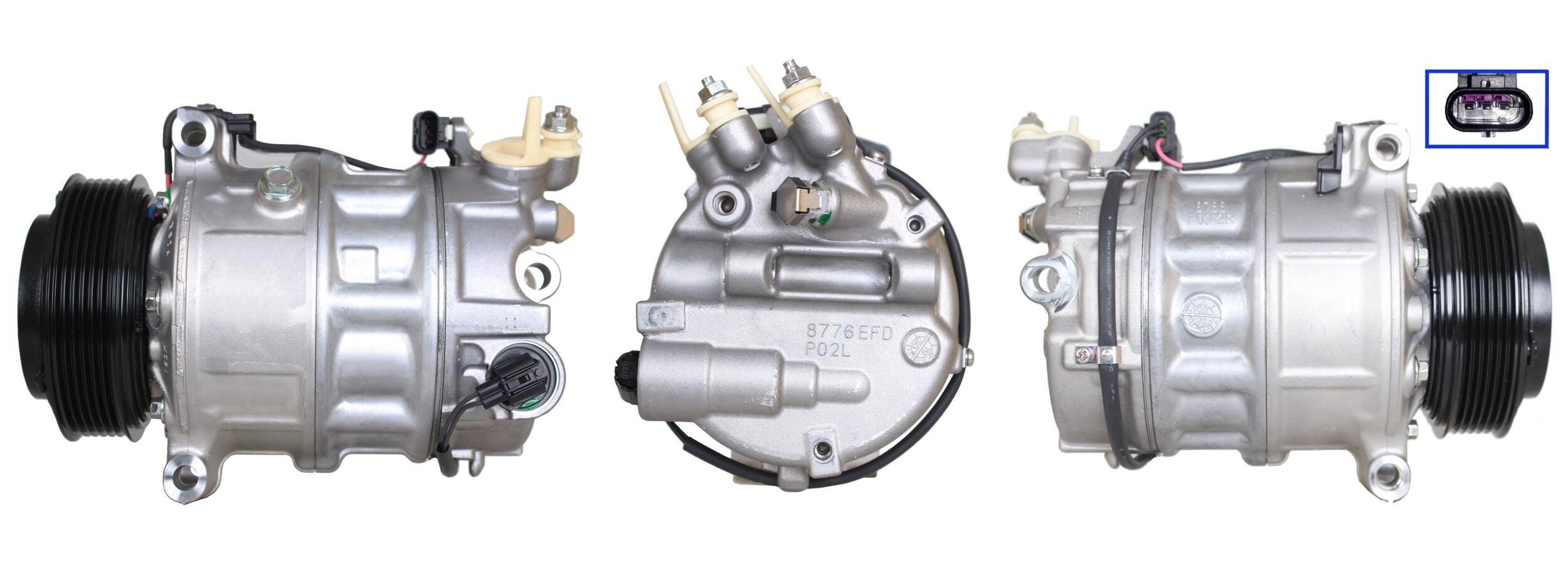 5DI023 Compressore aria condizionata (compressore A/C) Per JAGUAR LAND ROVER Rigenerato