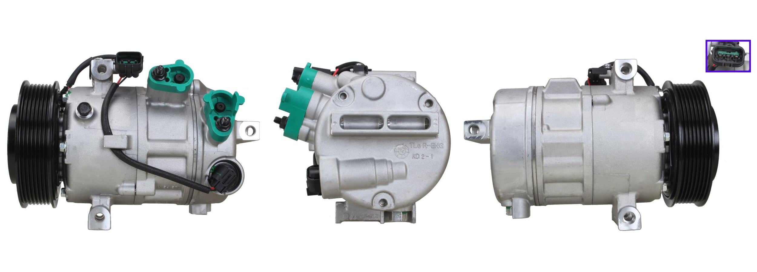 5DI087 Compressore aria condizionata (compressore A/C) Per HYUNDAI KIA Rigenerato