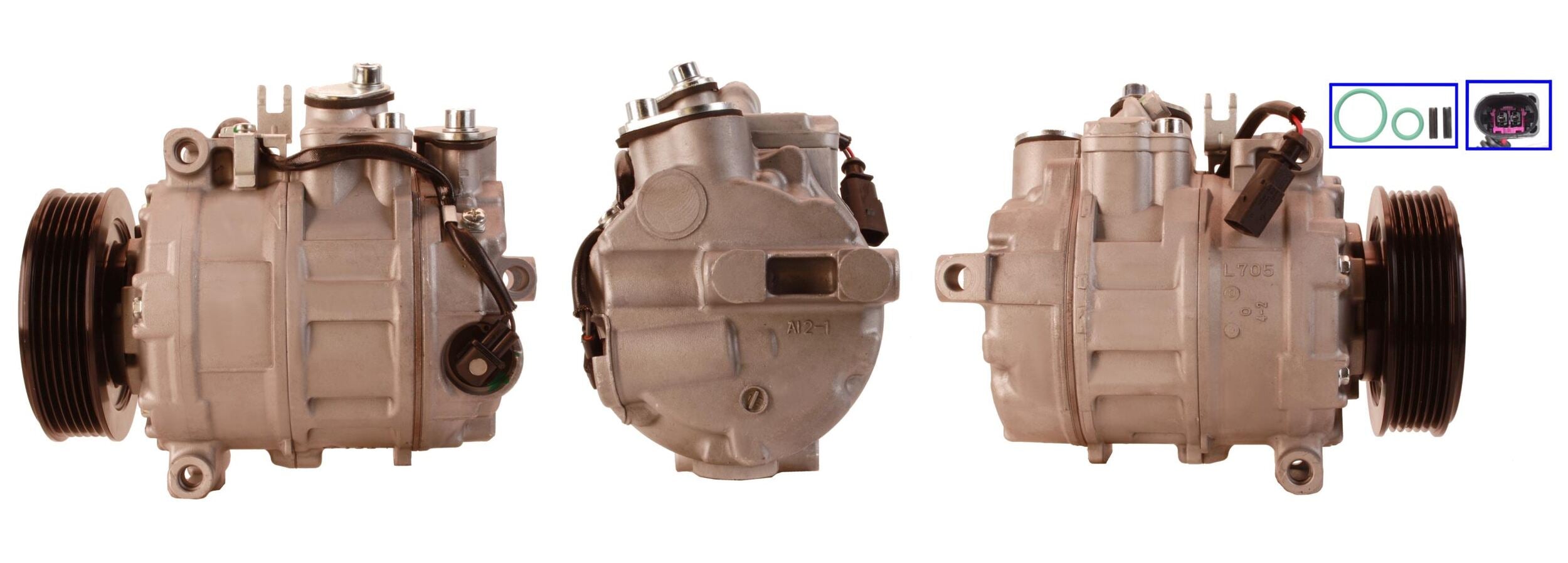4DI079 Compressore aria condizionata (compressore A/C) Per AUDI VW SEAT SKODA CUPRA VAG Rigenerato