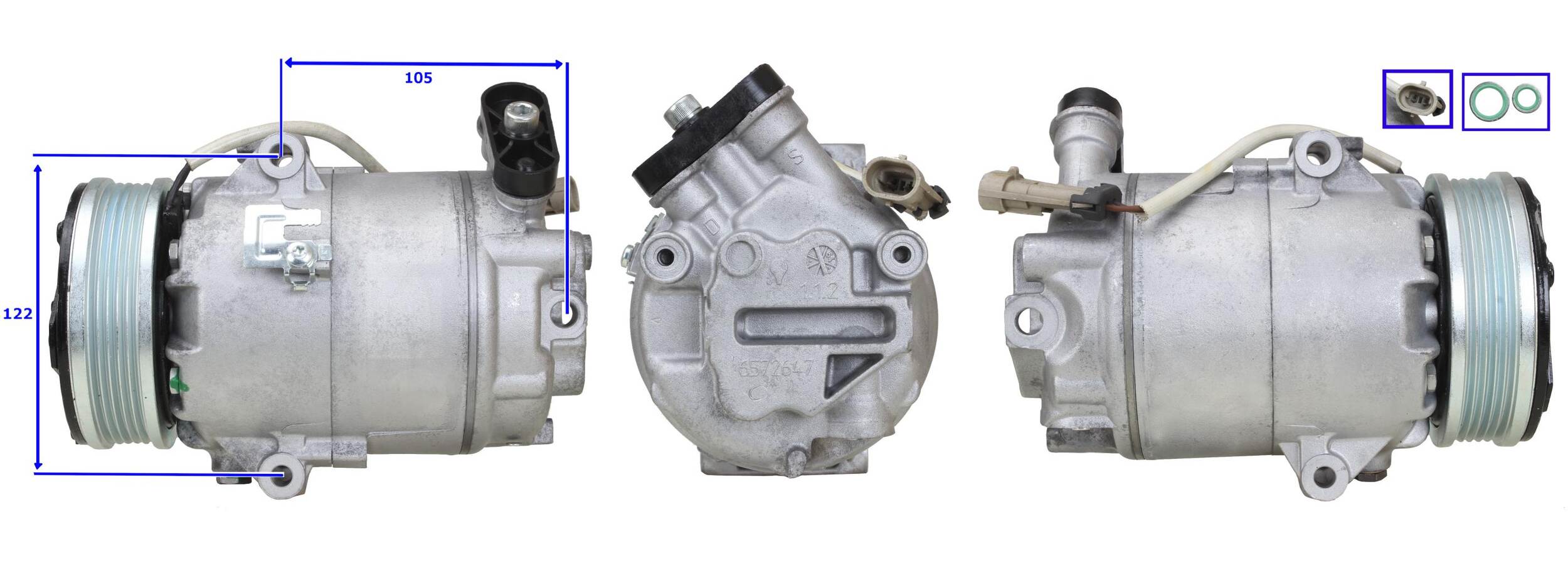 1DI140 Compressore aria condizionata (compressore A/C) Per OPEL ASTRA H Rigenerato