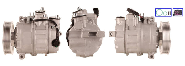4DI077 Compressore aria condizionata (compressore A/C) Per AUDI VW SEAT SKODA CUPRA VAG Rigenerato