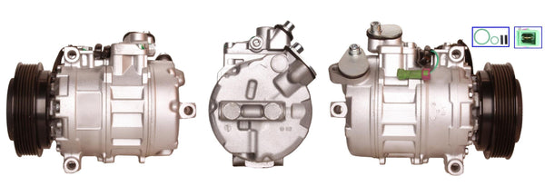4DI073 Compressore aria condizionata (compressore A/C) Per AUDI VW SEAT SKODA CUPRA VAG Rigenerato