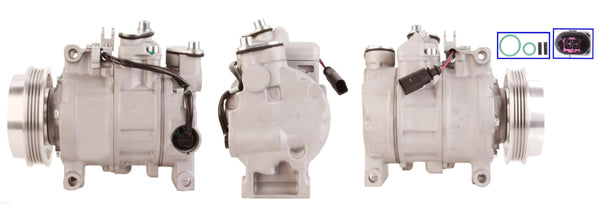 4DI092 Compressore aria condizionata (compressore A/C) Per AUDI VW SEAT SKODA CUPRA VAG Rigenerato