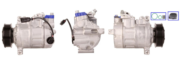 DI846 Compressore aria condizionata (compressore A/C) Per AUDI VW SEAT SKODA CUPRA VAG Rigenerato