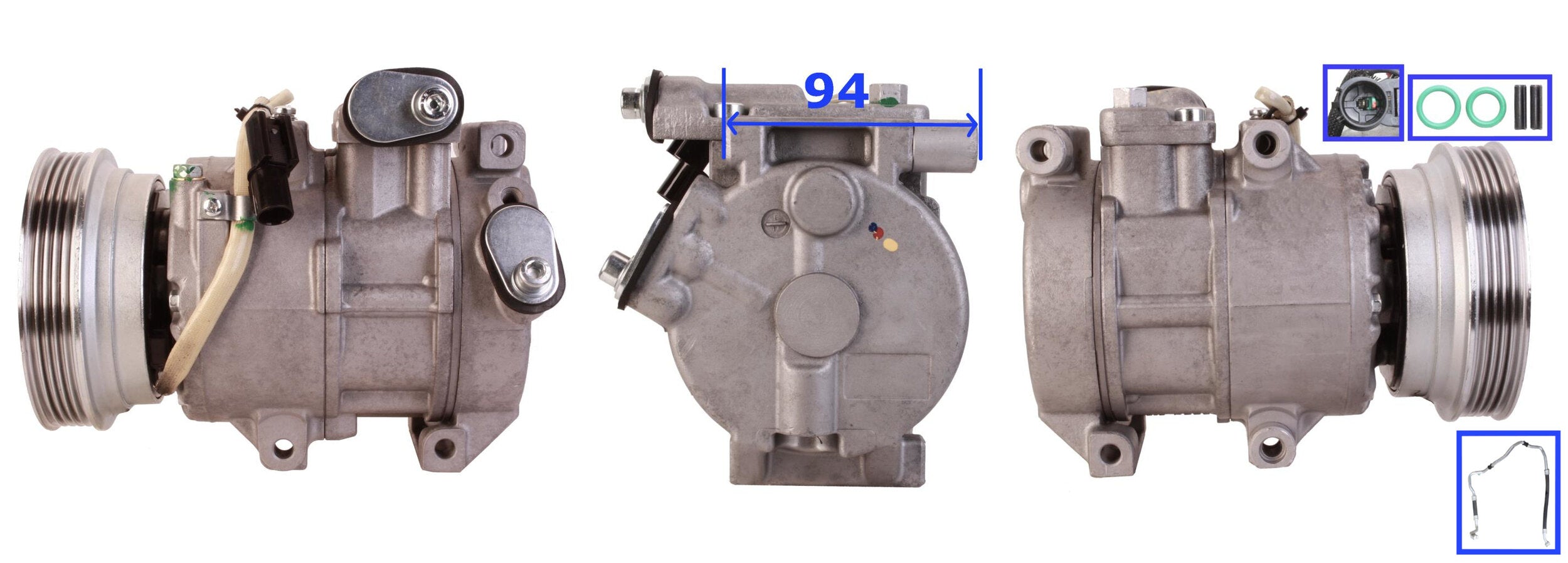 4DI333 Compressore aria condizionata (compressore A/C) Per HYUNDAI KIA Rigenerato