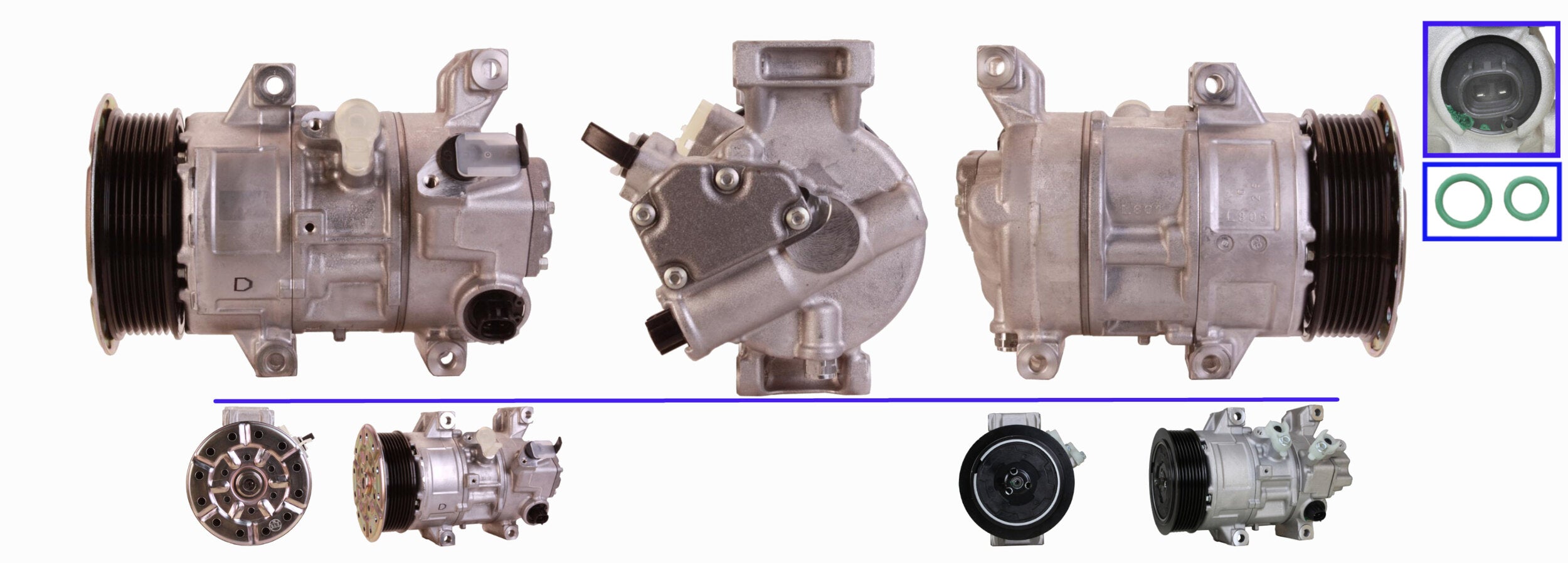 DI441 Compressore aria condizionata (compressore A/C) Per TOYOTA Rigenerato
