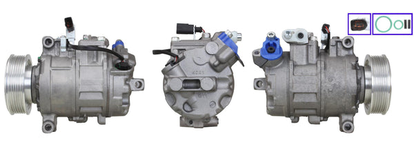 4DI093 Compressore aria condizionata (compressore A/C) Per AUDI VW SEAT SKODA CUPRA VAG Rigenerato
