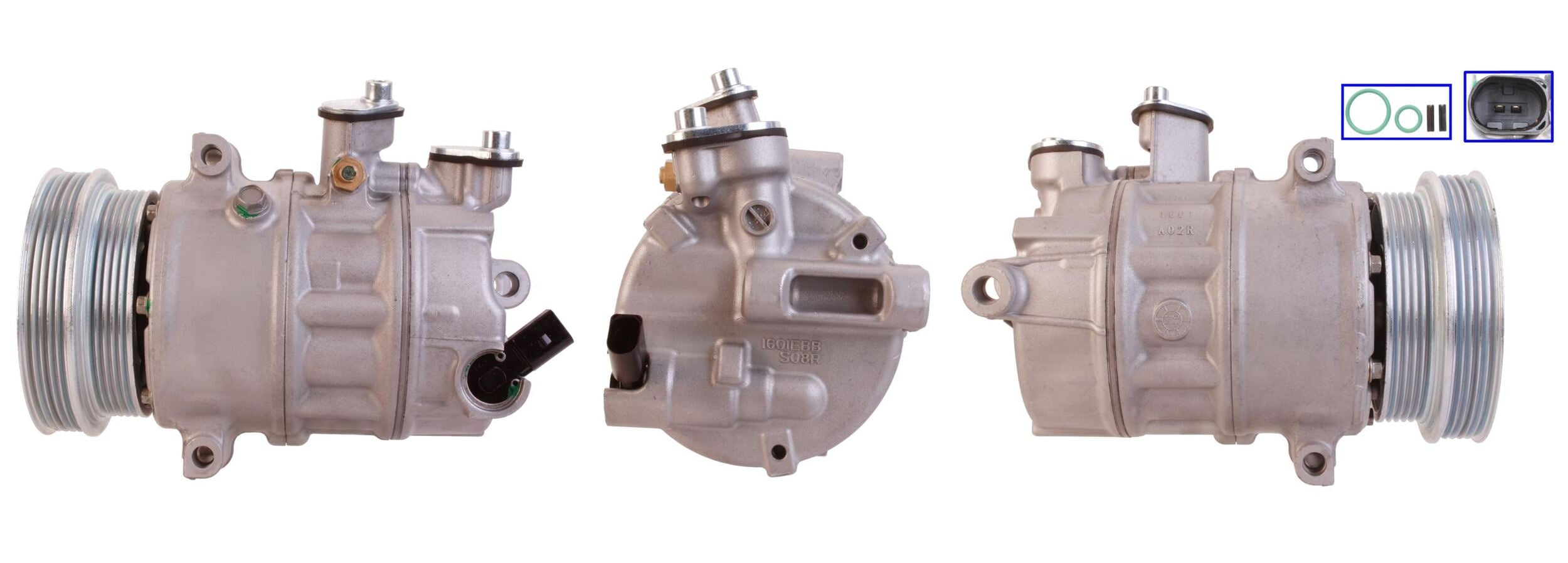 4DI078 Compressore aria condizionata (compressore A/C) Per AUDI VW SEAT SKODA CUPRA VAG Rigenerato