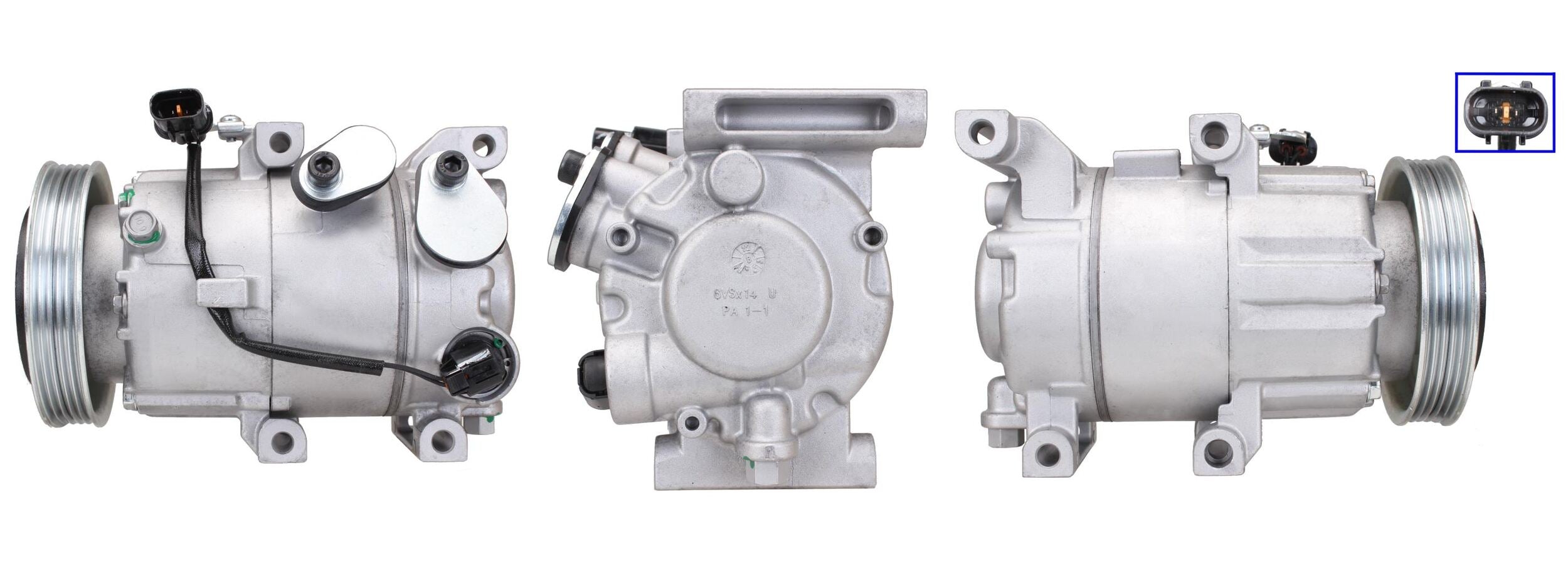 4DI358 Compressore aria condizionata (compressore A/C) Per HYUNDAI KIA Rigenerato