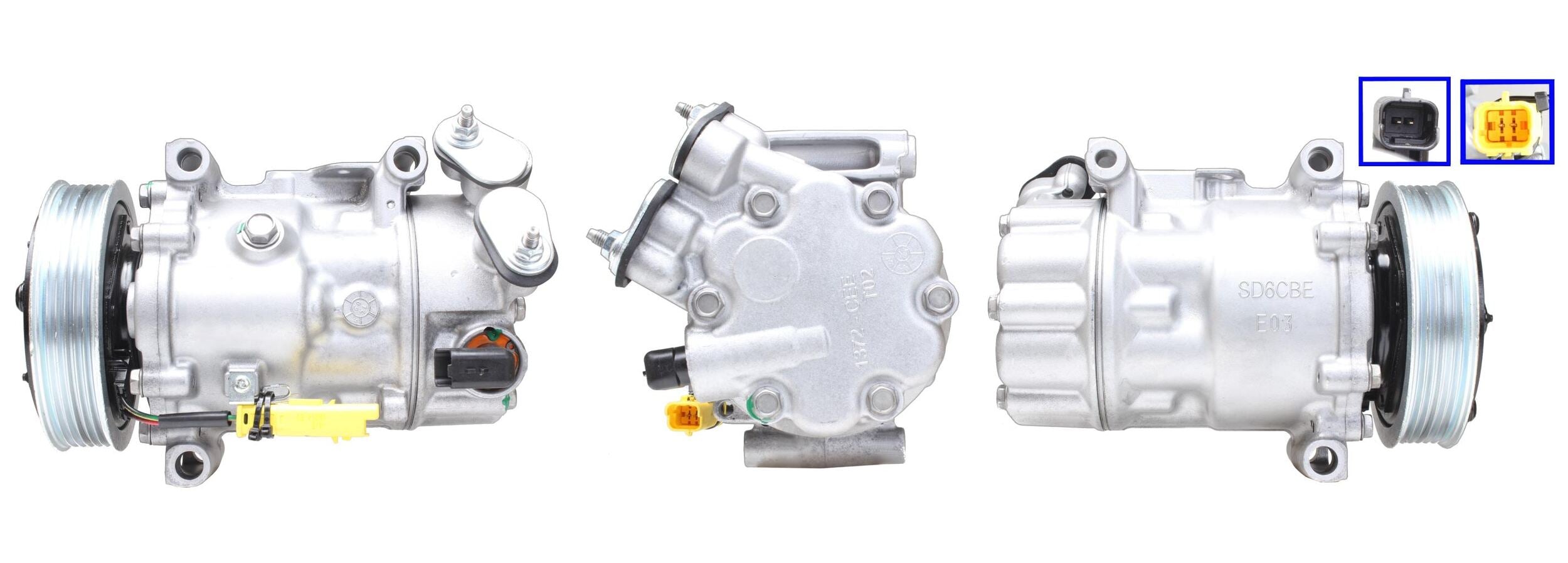 4DI751 Compressore aria condizionata (compressore A/C) Per PEUGEOT CITROEN Rigenerato