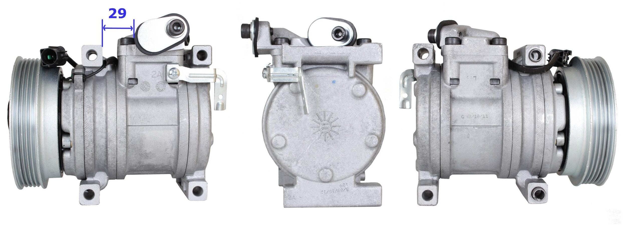 4DI364 Compressore aria condizionata (compressore A/C) Per HYUNDAI KIA Rigenerato