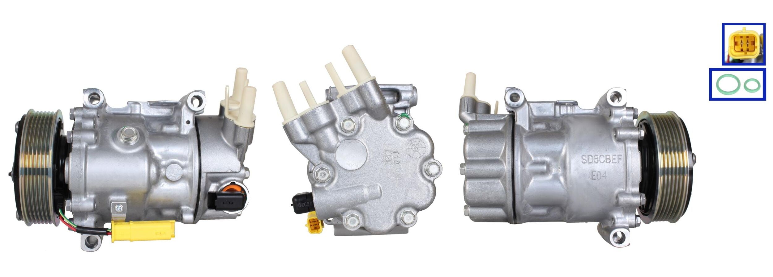 4DI756 Compressore aria condizionata (compressore A/C) Per PEUGEOT CITROEN Rigenerato