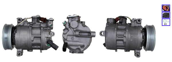 4DI117 Compressore aria condizionata (compressore A/C) Per AUDI VW SEAT SKODA CUPRA VAG Rigenerato