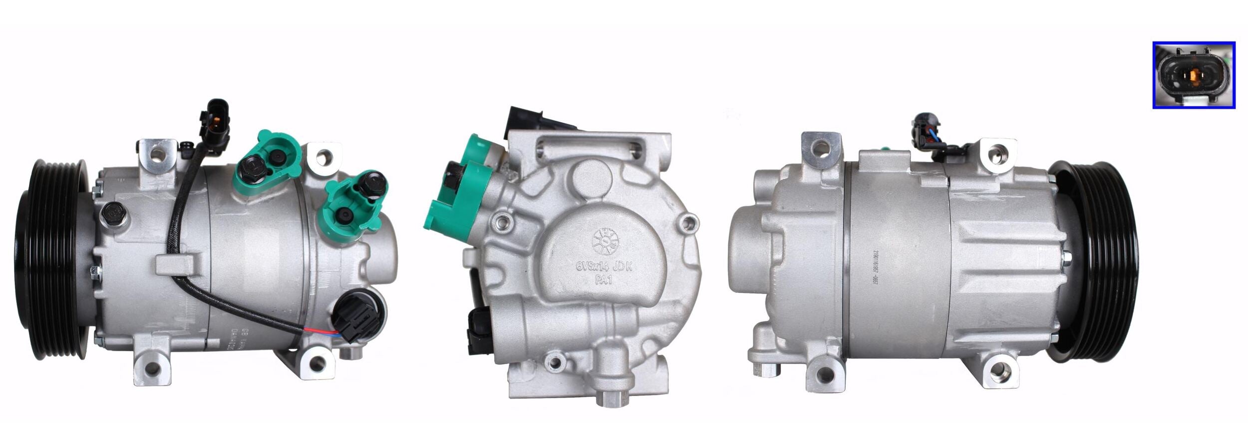 4DI387 Compressore aria condizionata (compressore A/C) Per HYUNDAI KIA Rigenerato