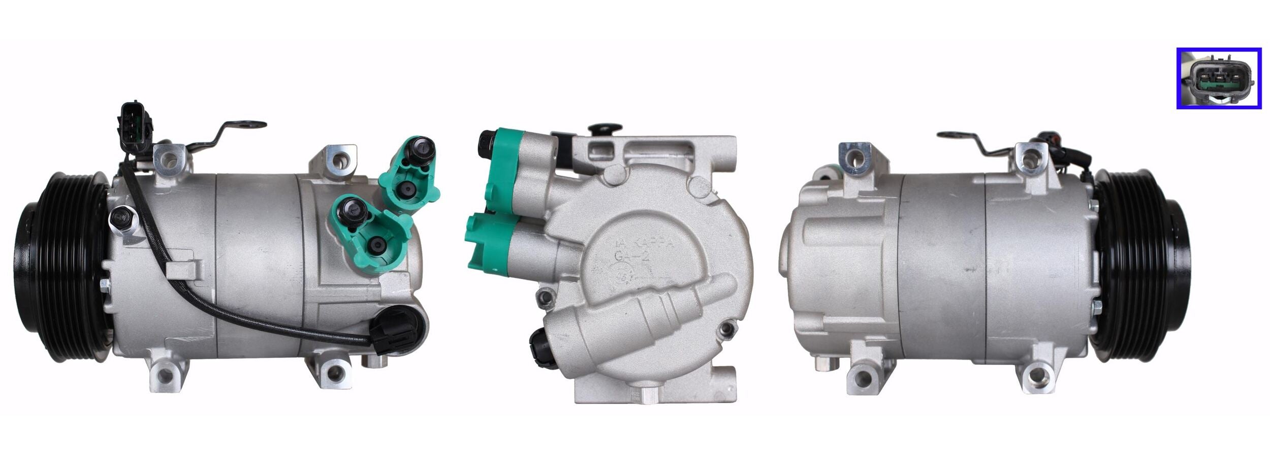 4DI385 Compressore aria condizionata (compressore A/C) Per HYUNDAI KIA Rigenerato