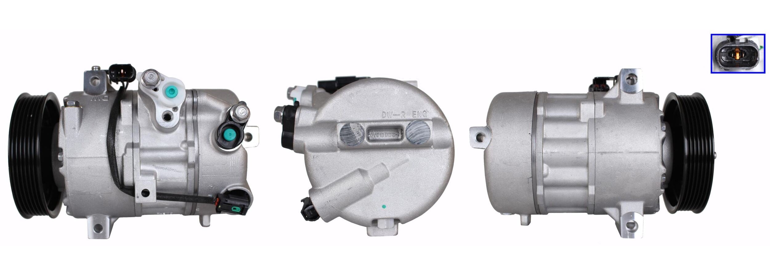 4DI384 Compressore aria condizionata (compressore A/C) Per HYUNDAI KIA Rigenerato