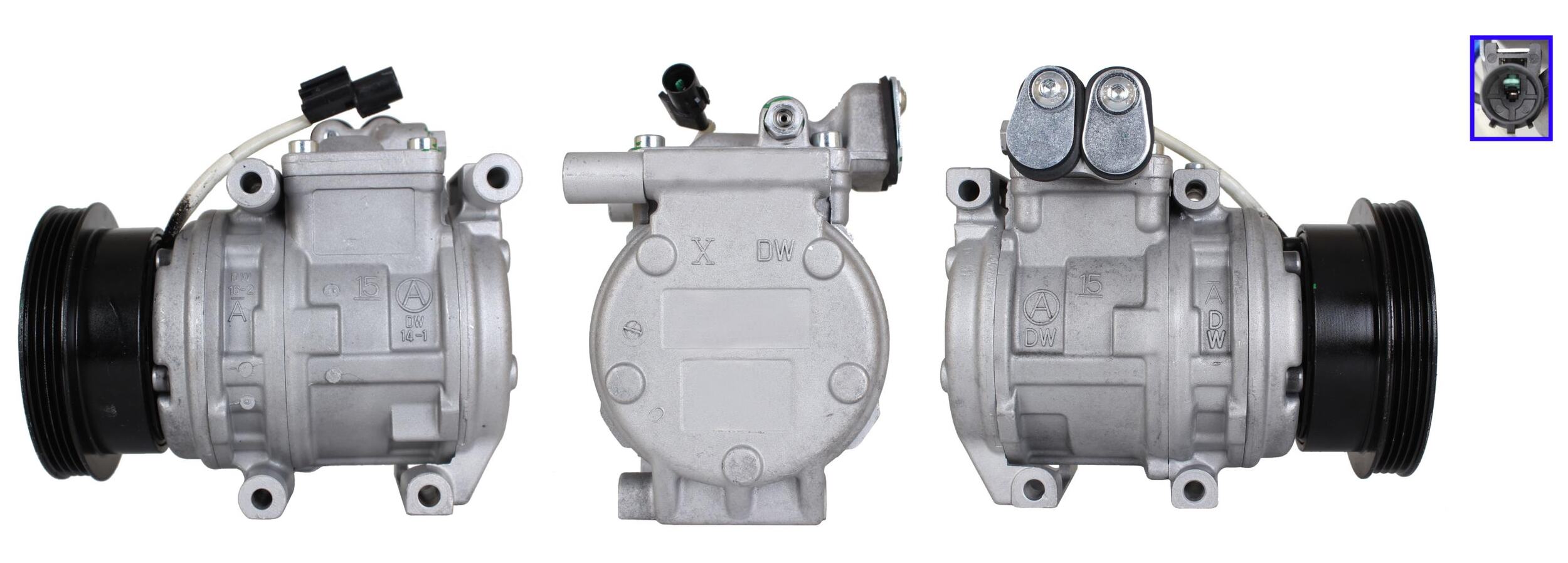 4DI383 Compressore aria condizionata (compressore A/C) Per HYUNDAI KIA Rigenerato
