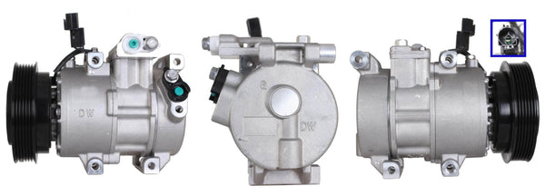 4DI407 Compressore aria condizionata (compressore A/C) Per HYUNDAI KIA Rigenerato