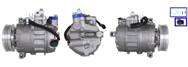 5DI025 Compressore aria condizionata (compressore A/C) Per PORSCHE VW Rigenerato