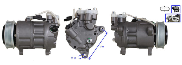 5DI040 Compressore aria condizionata (compressore A/C) Per BMW MINI Rigenerato