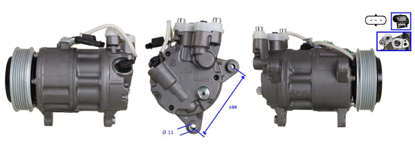 5DI040N Compressore aria condizionata (compressore A/C) Per BMW MINI Nuovo